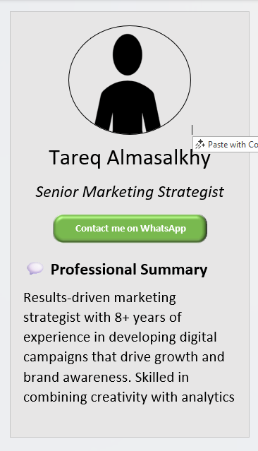 Simple Gray CV Template (Mobile + Desktop Versions)